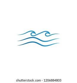 Abstract water wave logo, icon vector design element