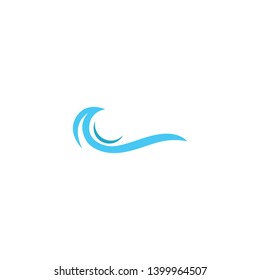 Abstract water wave logo template icon