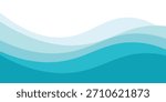 Abstract Water wave vector illustration design background. Wavy Background for summer