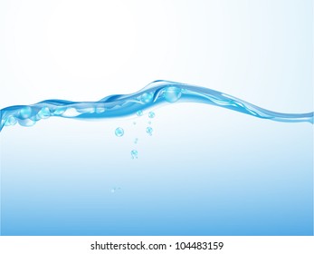 abstract water wave, vector illustration