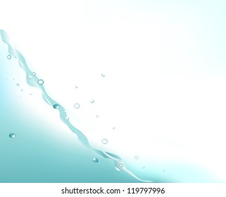 abstract water wave, vector illustration