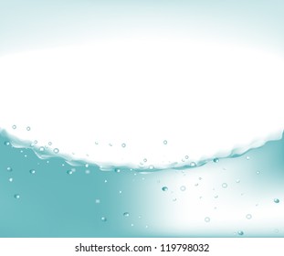 abstract water wave, vector illustration