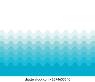 Abstract Water wave vector illustration design background