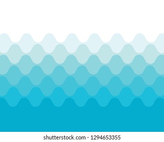 Abstract Water wave vector illustration design background