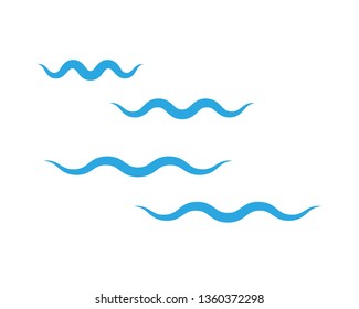 Abstract Water wave vector illustration design background