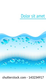 Abstract water wave, vector illustration