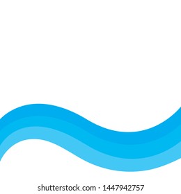 Abstract Water wave vector illustration design background 