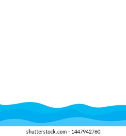 Abstract Water wave vector illustration design background 