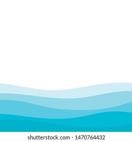 Abstract Water wave vector illustration design background