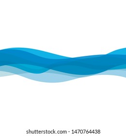 Abstract Water wave vector illustration design background