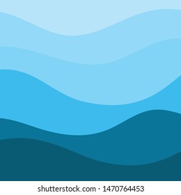 Abstract Water wave vector illustration design background