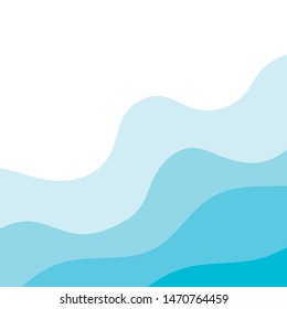 Abstract Water wave vector illustration design background
