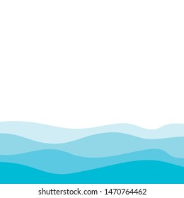 Abstract Water wave vector illustration design background