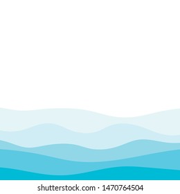 Abstract Water wave vector illustration design background