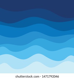 Abstract Water wave vector illustration design background