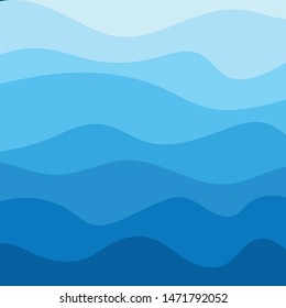 Abstract Water wave vector illustration design background