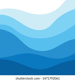 Abstract Water wave vector illustration design background