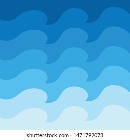 Abstract Water wave vector illustration design background