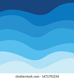 Abstract Water wave vector illustration design background