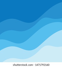 Abstract Water wave vector illustration design background