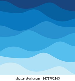 Abstract Water wave vector illustration design background