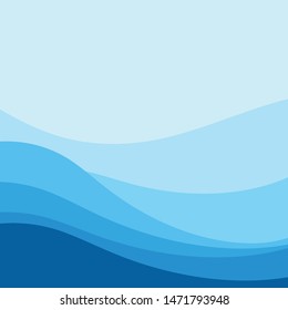 Abstract Water wave vector illustration design background