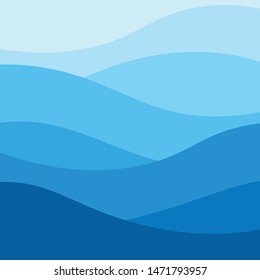 Abstract Water wave vector illustration design background