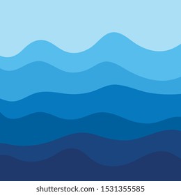 Abstract Water wave vector illustration design background