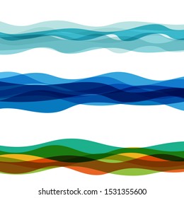 Abstract Water wave vector illustration design background