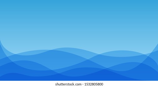 Abstract Water wave vector illustration design background