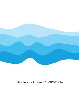 Abstract Water wave vector illustration design background