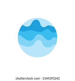 Abstract Water wave vector illustration design background
