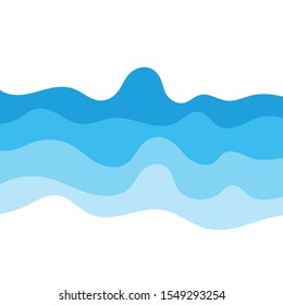 Abstract Water wave vector illustration design background