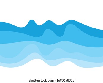 Fondo del diseño de la ilustración del vector de la onda de agua abstracta