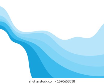 Abstract Water wave vector illustration design background