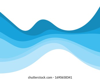 Abstract Water wave vector illustration design background