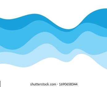 Abstract Water wave vector illustration design background