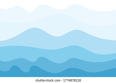 Abstract Water wave vector illustration design background