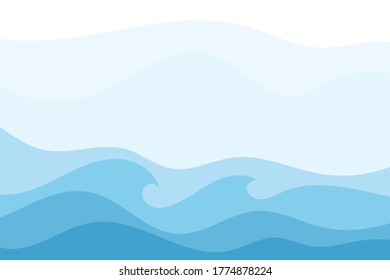 Abstract Water wave vector illustration design background