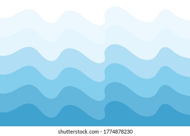 Abstract Water wave vector illustration design background