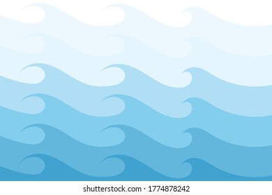 Abstract Water wave vector illustration design background