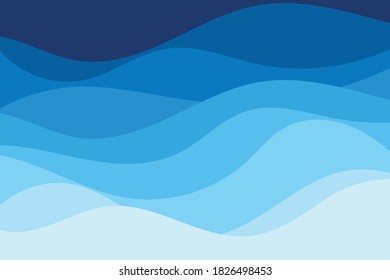 Abstract Water wave vector illustration design background