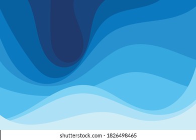 Abstract Water wave vector illustration design background