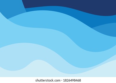 Abstract Water wave vector illustration design background