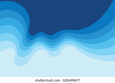Abstract Water wave vector illustration design background