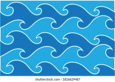 Abstract Water wave vector illustration design background