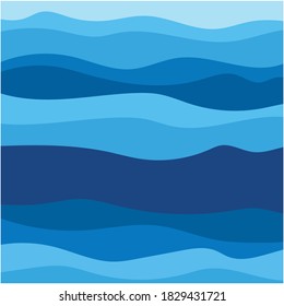 Abstract Water wave vector illustration design background