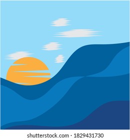 Resumen Fondo del diseño de la ilustración del vector de la onda de agua