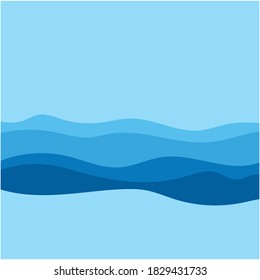 Abstract Water wave vector illustration design background