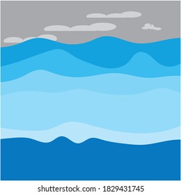 Abstrakter Hintergrund der Wasserwelle, Vektorgrafik-Design